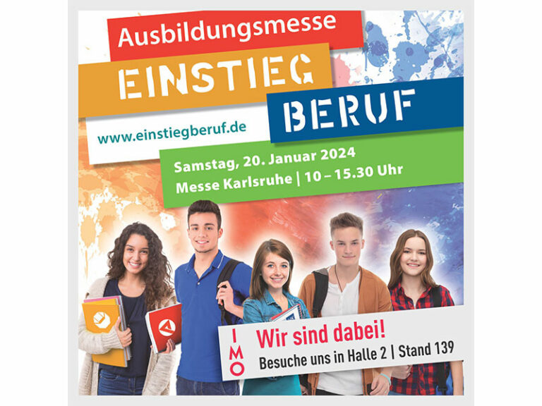 IMO nimmt an der Messe Einstieg Beruf 2024 in Karlsruhe teil